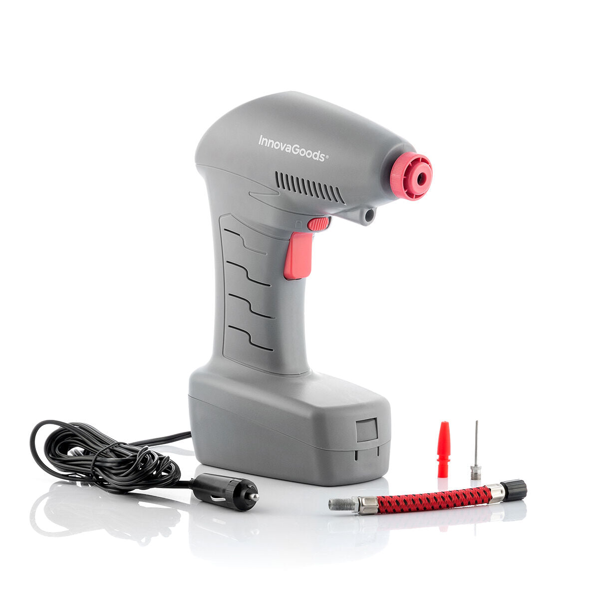 Nešiojamas automobilinis oro kompresorius su LED šviesa – 12V, 150 PSI | Airpro+ by InnovaGoods